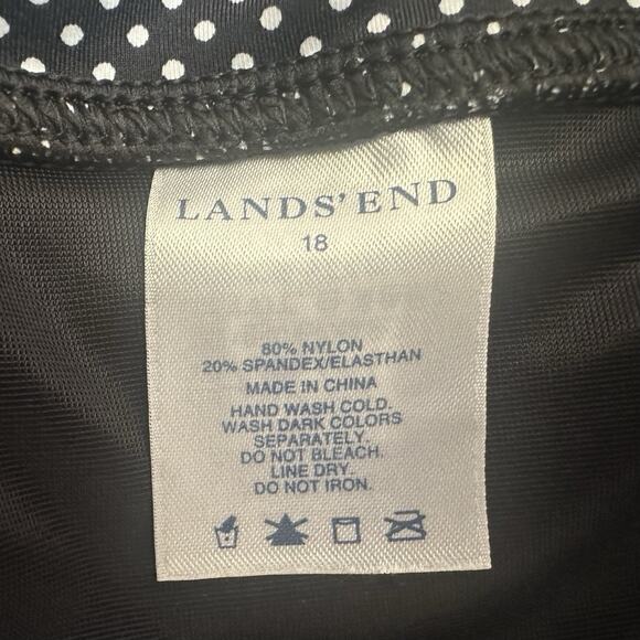 Lands End Navy Polka Dot Swim Skirt Swim Bottom Women’s Size 18 - Picture 5 of 5